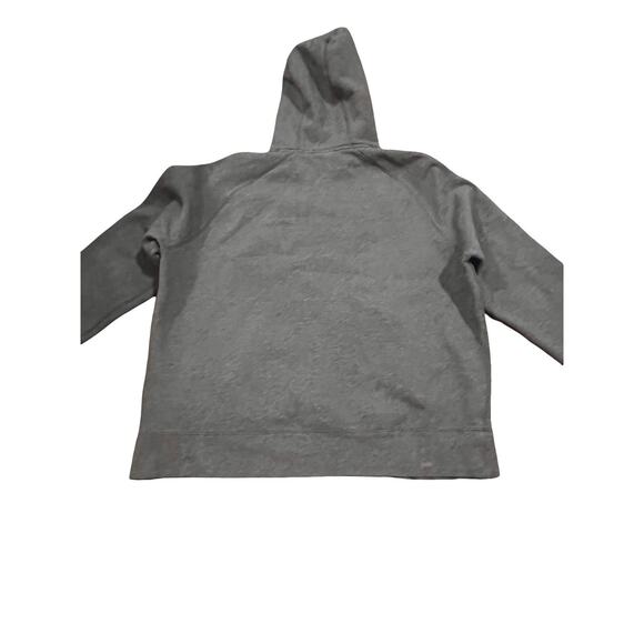 NIKE Logo Hoodie Sweatshirt, Red Swoosh, Kangaroo Pocket, Gray| Men’s: XL - Picture 2 of 11